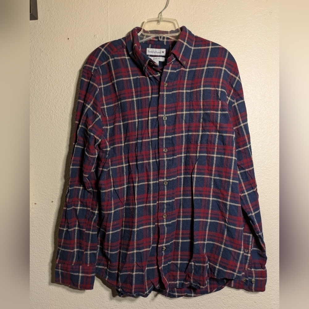 Saddlebred Button-Up Shirt Classic Fit Size Large Pre-owned